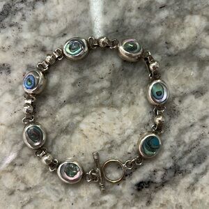 Abalone silver bracelet